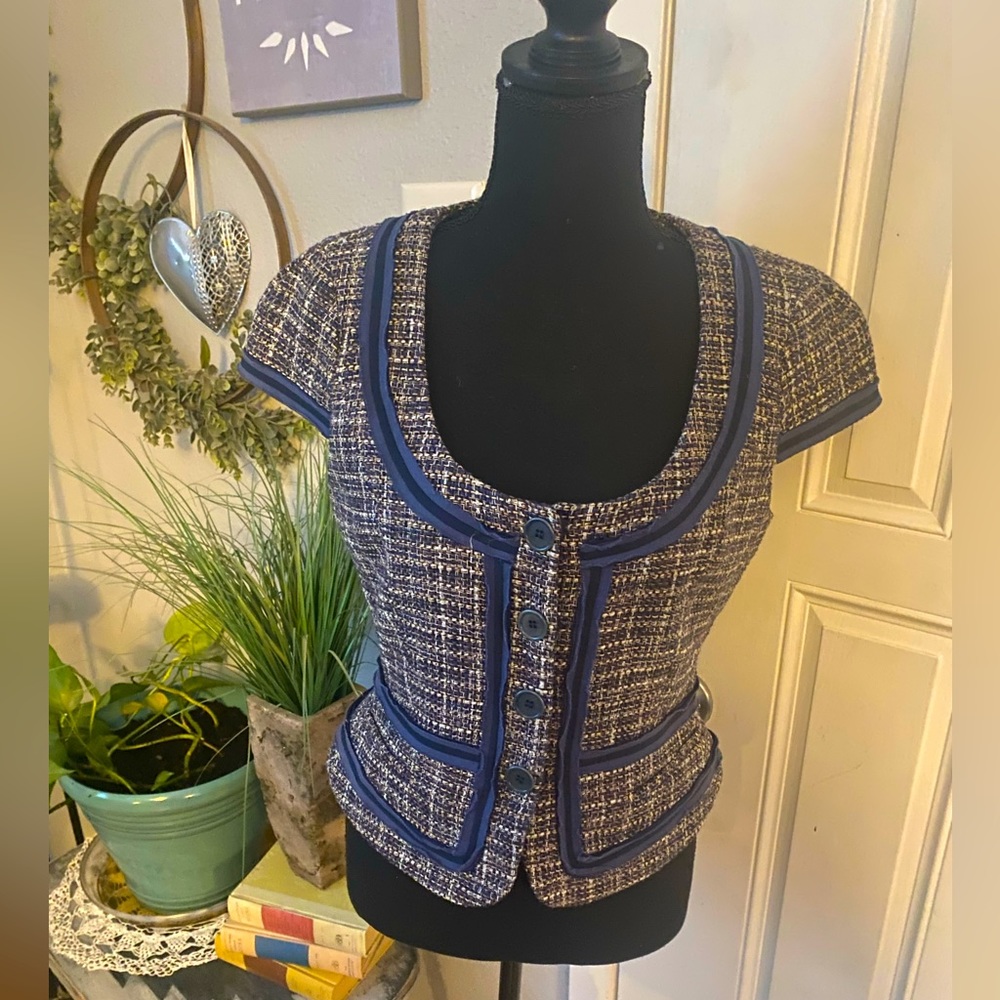 BCBG tweed tailored jacket
